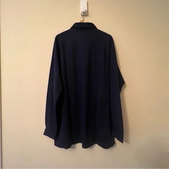 Chaps XLT Navy Blue Long Sleeve Polo Shirt - Picture 4 of 7